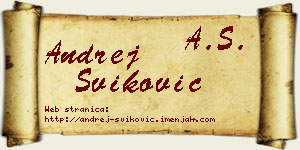 Andrej Šviković vizit kartica